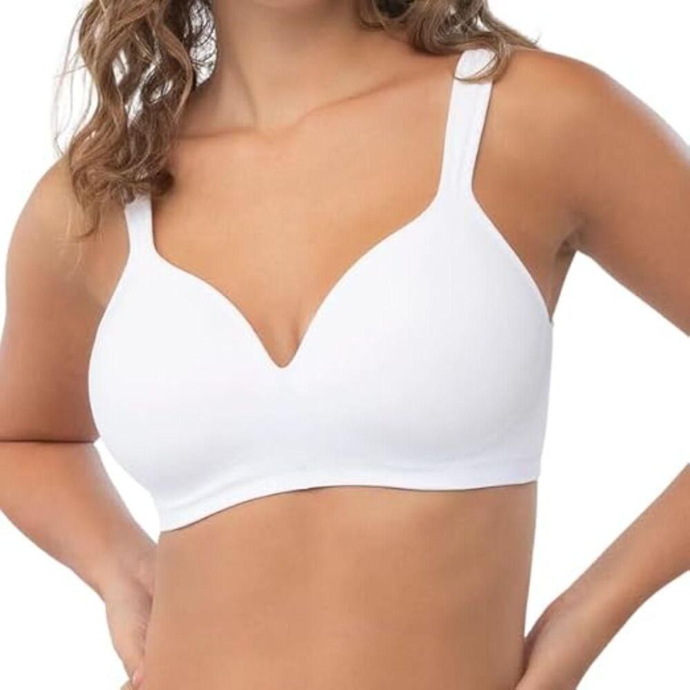 NWT Underoutfit Perfect Neckline Everyday Wireless Bra - White - L